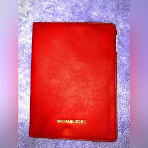 Red leather Michael Kors iPad case
